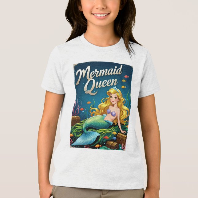 Camiseta Triblenda Realeza oceánica de la reina de la sirena Personal (Anverso)