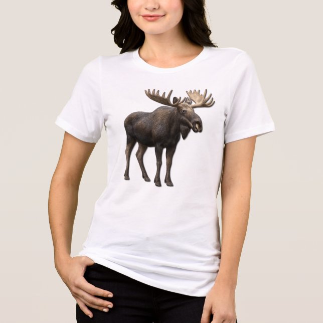 CAMISETA TRIBLENDA REALISTIC MOOSE DESIGN. SAMER BRASIL (Anverso)