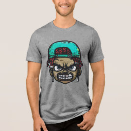 Camiseta Triblenda Rebelde Urbano: Cara al Estilo Graffiti