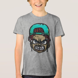 Camiseta Triblenda Rebelde Urbano: Cara al Estilo Graffiti