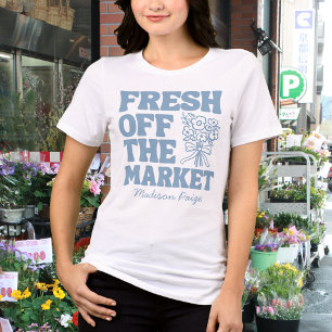 Camiseta Triblenda Recién Salido del Mercado Atrevido Azul Despedida