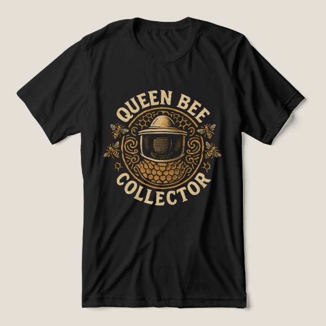 Camiseta Triblenda Recolector de abejas reina - Hobista apicultor (Diseño delantero )