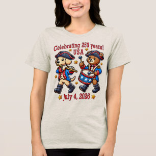Camiseta Triblenda Recuerdos del 250º aniversario de EE.UU. - Patriót