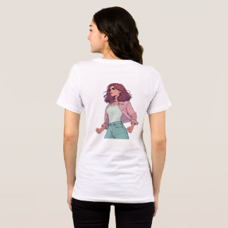 CAMISETA TRIBLENDA RED LA CHICA BRAVA T-SHIRT - FIERCE LATINA DE VUEL