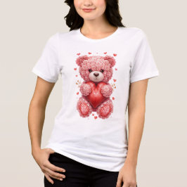 Camiseta Triblenda “Red Rose Teddy Bear – Cute Valentine Gift for Her