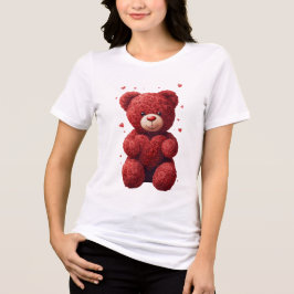 Camiseta Triblenda “Red Rose Teddy Bear – Cute Valentine Gift for Her