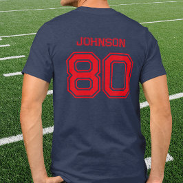 Camiseta Triblenda Red Sports Team Custom Name, Number, Team Navy