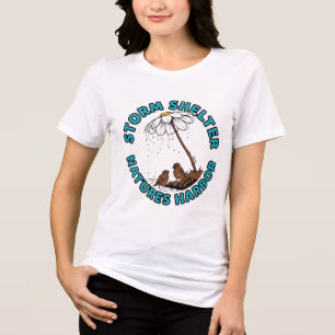 Camiseta Triblenda Refugio de tormenta Natures Harbor Daisy Art