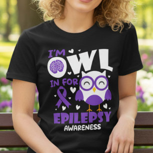 Camiseta Triblenda Regalo de búho lindo de conciencia de epilepsia