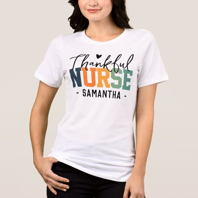 Camiseta Triblenda Regalo de enfermera personalizado para Acción de G (Anverso)