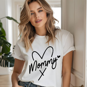 Camiseta Triblenda Regalo de guión simple corazón de mamá para ella