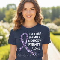 Regalo de lazo morado de conciencia sobre la epile