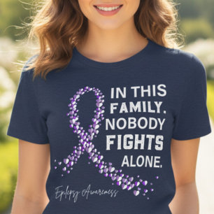 Camiseta Triblenda Regalo de lazo morado de conciencia sobre la epile