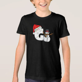 Camiseta Triblenda Regalo de Navidad con letra g en blanco