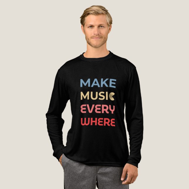 Camiseta Triblenda Regalo de retro Music Lover - Haz música por todas (Anverso Completo)