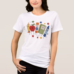 Camiseta Triblenda Regalo de útiles escolares de vuelta al cole con p