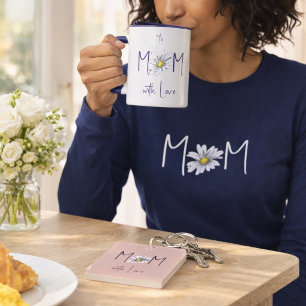 Camiseta Triblenda Regalo del Día de la Madre de margarita de acuarel