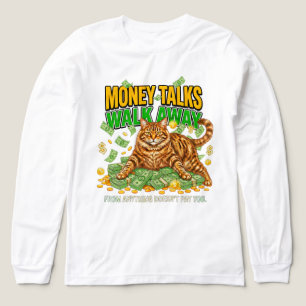 Camiseta Triblenda Regalo Divertido de Dinero para Amante de Gatos