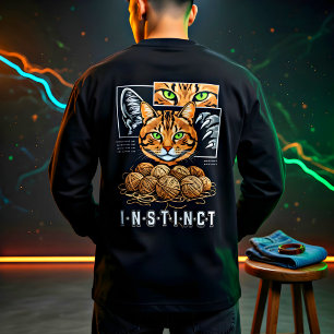 Camiseta Triblenda Regalo Divertido para Amante de Gatos que Teje