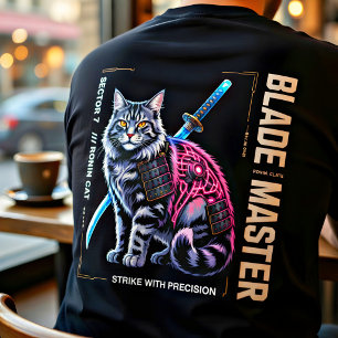 Camiseta Triblenda Regalo épico de ciencia ficción del gato samurái c