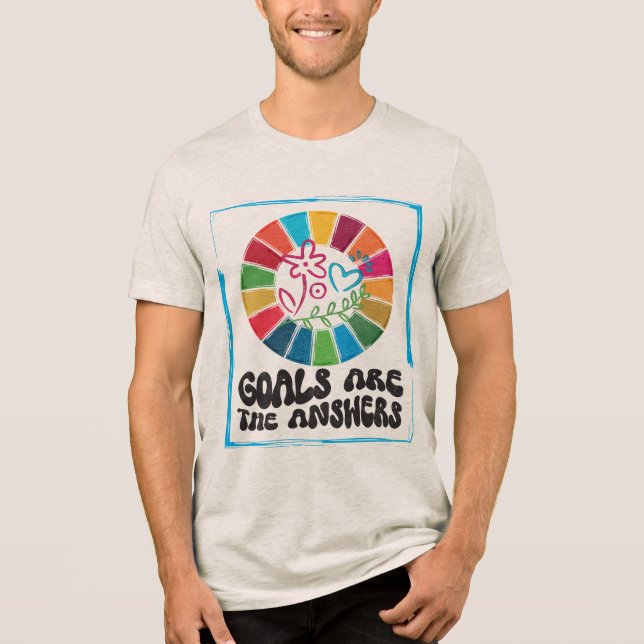 Camiseta Triblenda Regalo para los defensores del clima: objetivos de (Anverso)