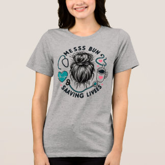 Camiseta Triblenda Regalo para mamá trabajadora sanitaria que salva v