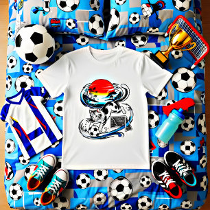 Camiseta Triblenda Regalo único de gato de fútbol japonés para fanáti