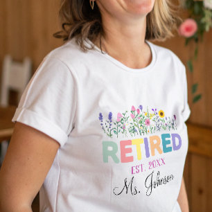 Camiseta Triblenda Regalos De Jubilación Jubilados De Flores Silvestr