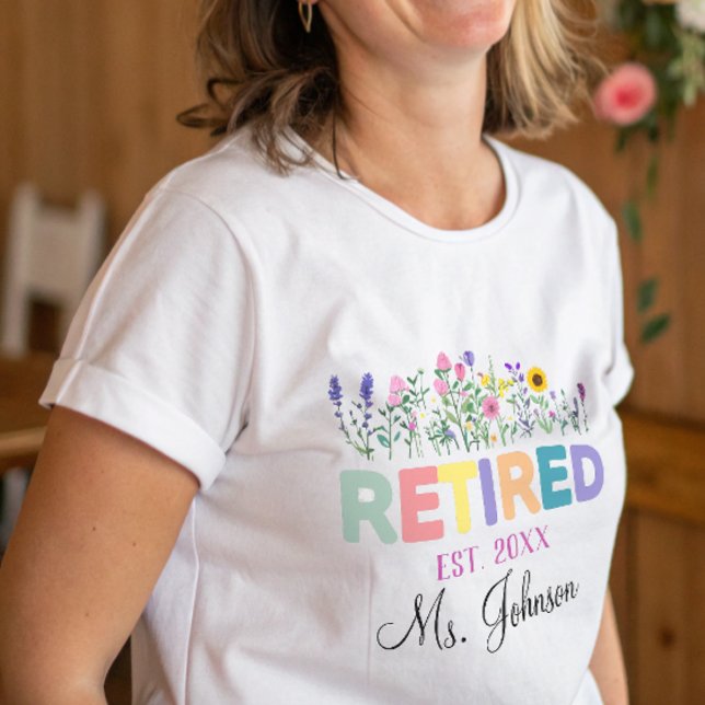 Camiseta Triblenda Regalos De Jubilación Jubilados De Flores Silvestr (Subido por el creador)