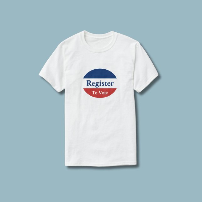 Camiseta Triblenda Regístrate para votar blanco y azul rojo (Subido por el creador)