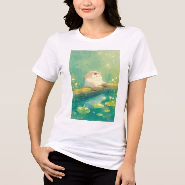 Camiseta Triblenda Registro de ocio de nutria (Anverso)
