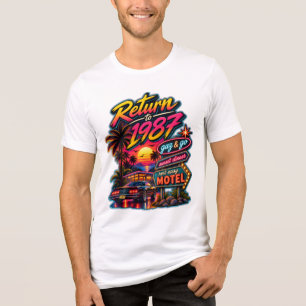 Camiseta Triblenda Regreso a 1987 — Motel Retro Sunset