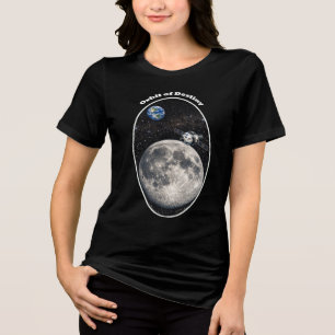 Camiseta Triblenda Regreso a la Luna con Nave Espacial y URM Tierra