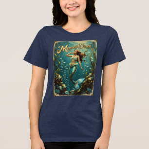 Camiseta Triblenda Reina de la sirena mujeres bajo el agua Ocean Fant