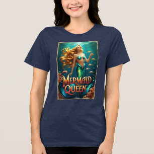 Camiseta Triblenda Reina de la sirena vintage del océano eterno