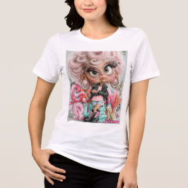Camiseta Triblenda Reina gruñona punk rosa