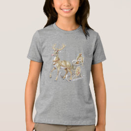 Camiseta Triblenda Reindeer Sleigh Holiday T-Shirt