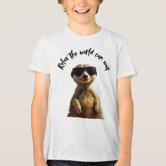 Camiseta Triblenda Relájate – El Mundo Puede Esperar | Meerkat Genial