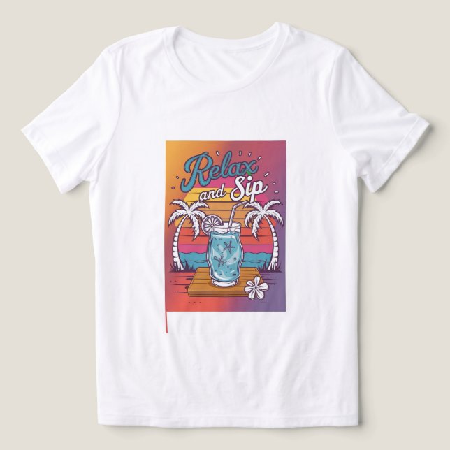 Camiseta Triblenda "Relájate y sip" (Diseño delantero )