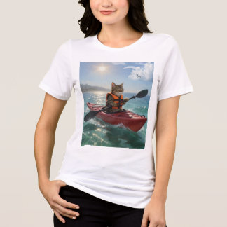 Camiseta Triblenda Remo en kayak para gatos para aquellos que aman re