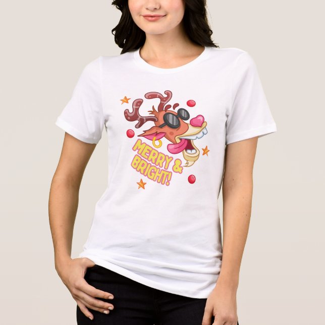 Camiseta Triblenda Reno Merry Bright Fiesta (Anverso)