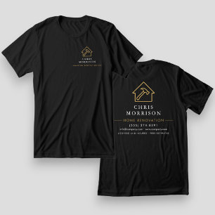 Camiseta Triblenda Reparación de Renovación de Hogar Oro Negro