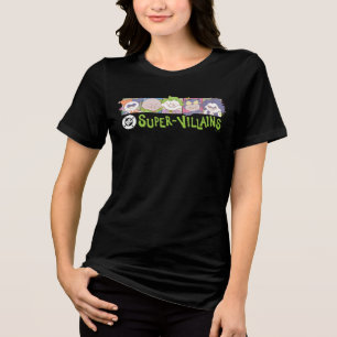 Camiseta Triblenda Reparto de dibujos animados de supervillanos de DC
