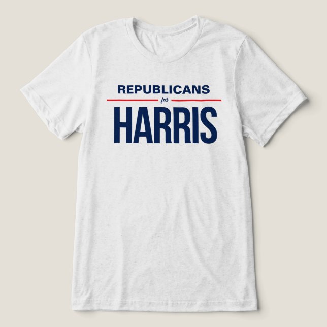 Camiseta Triblenda Republicanos por Harris (Diseño delantero )