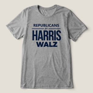Camiseta Triblenda Republicanos por Harris Walz