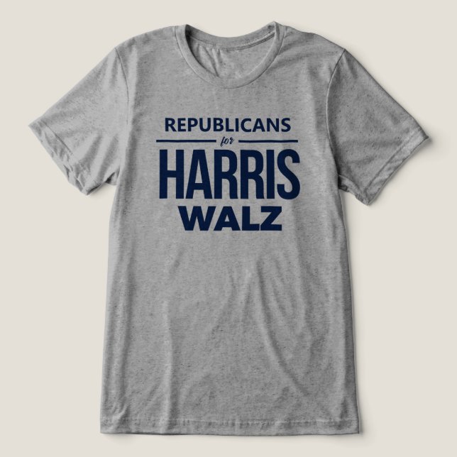 Camiseta Triblenda Republicanos por Harris Walz (Diseño delantero )