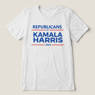Camiseta Triblenda Republicanos por Kamala Harris 2024