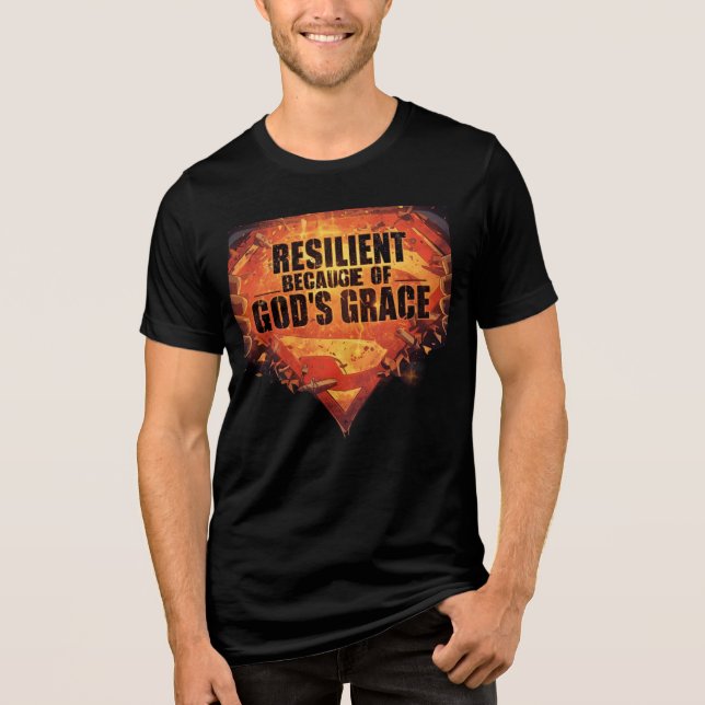 Camiseta Triblenda Resiliente por las Grace-Super Potencias de Dios (Anverso)