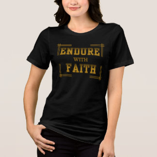 Camiseta Triblenda Resiste con Fe Cristiana Inspiradora
