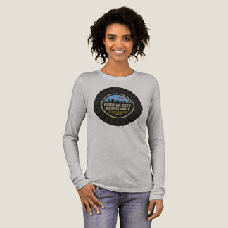 Camiseta Triblenda resistencia de la mujer a la larga manga de caucho